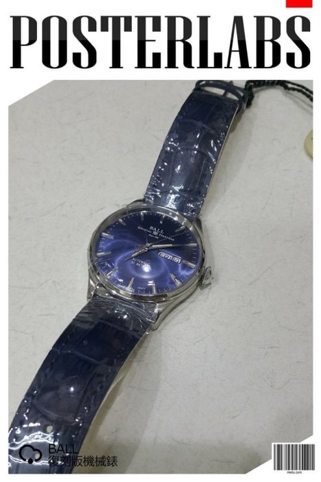 BALL 波爾錶 復刻版機械腕錶 (藍面) NM2080D-LJ-BE