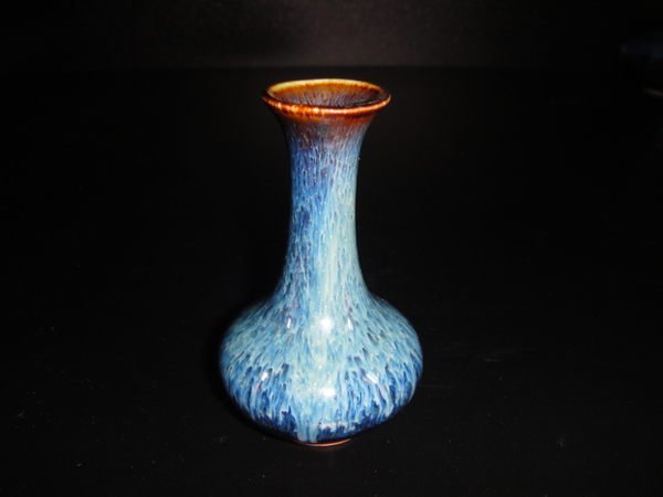 【元本坊】-迷你花瓶(#98)藍彩1-桌上型小花器-花瓶(8)-茶具-高山茶-普洱茶-鐵壺-生活陶