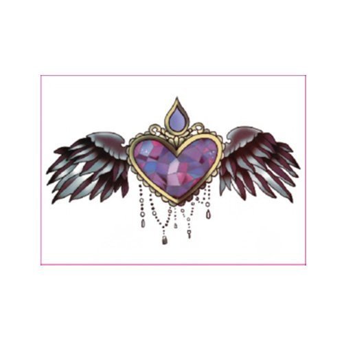 【萌古屋】紫色寶石翅膀大圖 - 防水紋身貼紙刺青貼紙WX-091