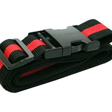 【菲歐娜】6378-1-(促銷商品)旅行箱束帶/行李綁帶/寬板棉質材質(黑配紅)台灣製造