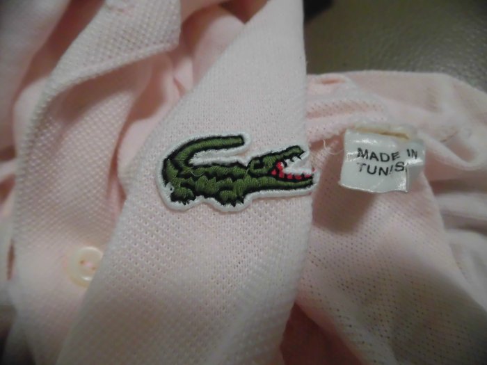 衣市藍~LACOSTE 短袖POLO衫 (3號~L~粉紅~) (210627)