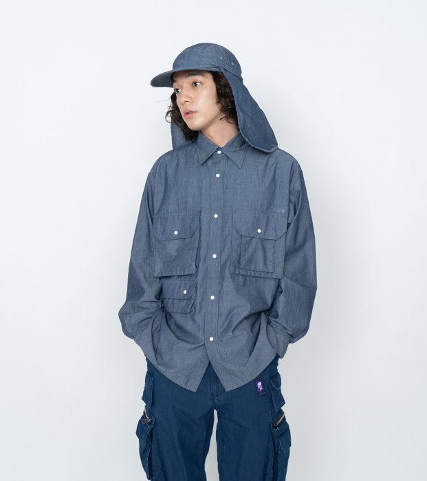 THE NORTH FACE 紫標 Indigo Chambray Field Shirt 多口袋襯衫 NT3308N