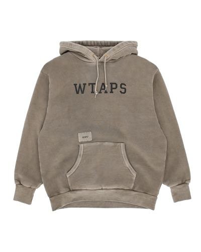 已售出*** WTAPS 19AW COLLEGE. DESIGN HOODED OLIVE DRAB L 水洗全新