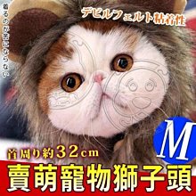 【🐱🐶培菓寵物48H出貨🐰🐹】dyy》賣萌寵物獅子頭套含耳朵M號 特價169元