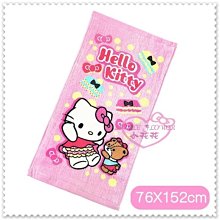 小花花日本精品♥ Hello Kitty 粉色 點點 洋裝 化妝包  屁屁篇  100%棉 浴巾 34074909