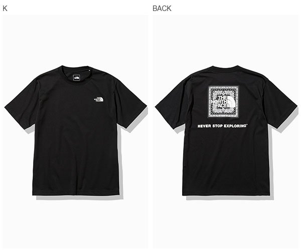 TSU日本代購THE NORTH FACE Bandana Square Logo Tee nt32108 變形蟲