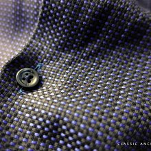 CA 德國品牌 BOSS 紫藍花紋 純棉 合身版 長袖襯衫 BR 40A一元起標無底價P34