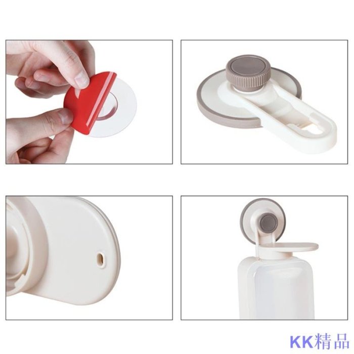 Linの小鋪Nevʚ ɞ 手動皂液器吸盤壁掛式皂液器液體容器,用於洗手液、洗髮水、護髮素