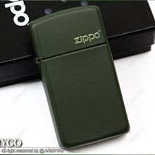 【ARMYGO】ZIPPO原廠打火機-軍綠色烤漆(窄版) No.1627ZL