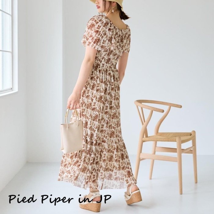Pied Piper日本代購 GM033 MAJESTIC LEGON茱萸剪影壓褶長洋裝