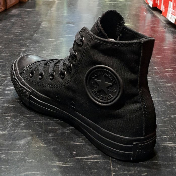 Converse Chuck Taylor All Star 全黑 帆布 高筒 基本款 立體logo M3310C