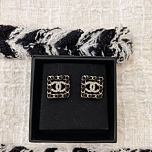 Chanel earrings 鍊帶 CC 水晶 耳環