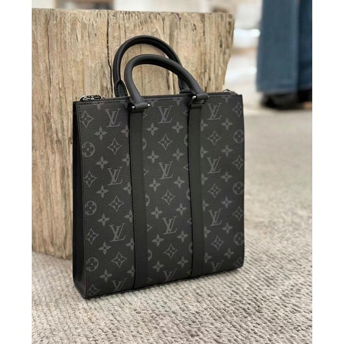 Louis Vuitton Lv 經典黑色老花設計 側背 手提包