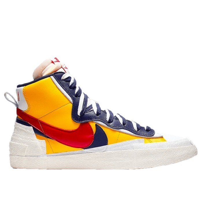 A-KAY0】NIKE X SACAI BLAZER MID SNOW BEACH 白深藍黃紅【BV0072-700