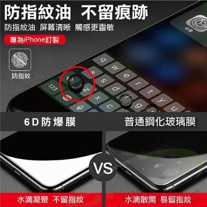 6D強化滿版玻璃貼 iPhone 11 Pro Max XR玻璃貼 XS iPhone 8 7 6 曲面玻璃保護貼 蘋果