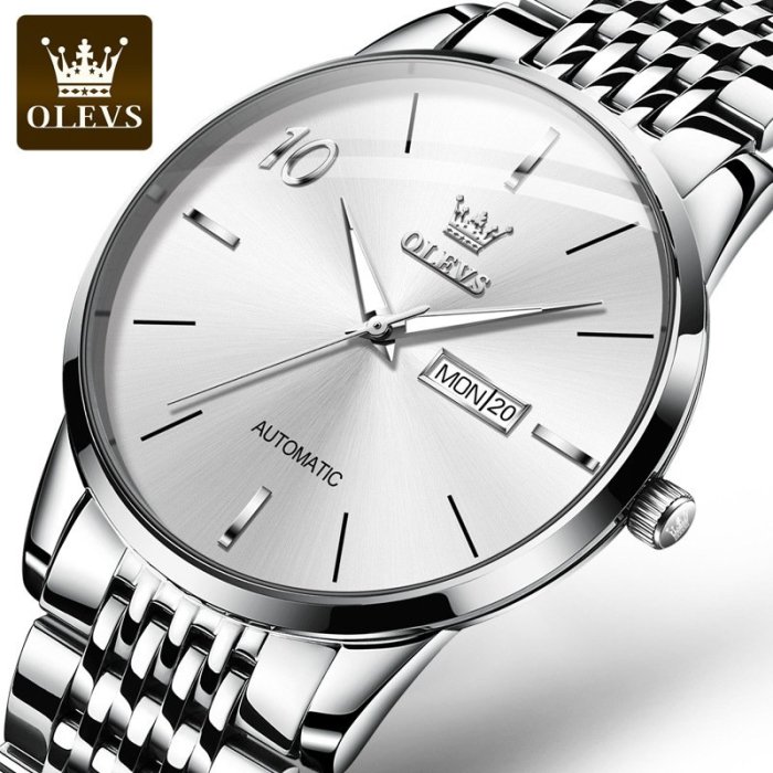 現貨手錶腕錶明星代言歐利時品牌手錶全自動機械錶男士商務雙歷防水男士手錶男