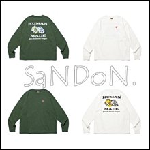 SaNDoN x『HUMAN MADE』可愛小愛心刺繡老虎可愛長袖薄tee 230831