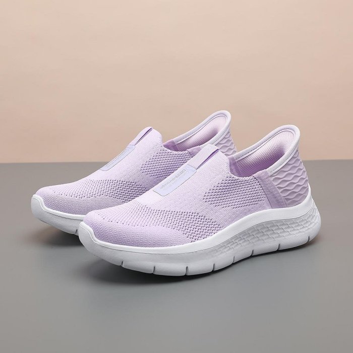 Skechers斯凱奇秋季新款一腳蹬厚底閃穿女鞋低幫套腳健步鞋休閑鞋女鞋232450