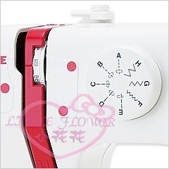 ♥小花花日本精品♥hello kitty 凱蒂貓 Janome 縫紉機裁縫機 居家生活裁縫衣 紅點款 56879803