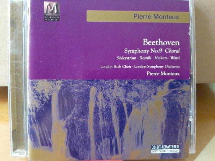 Monteux,Beethoven-Sym No.9"Choral"蒙都指揮倫敦巴哈合唱及交響樂團，演繹貝多芬-第9號交響曲"合唱"