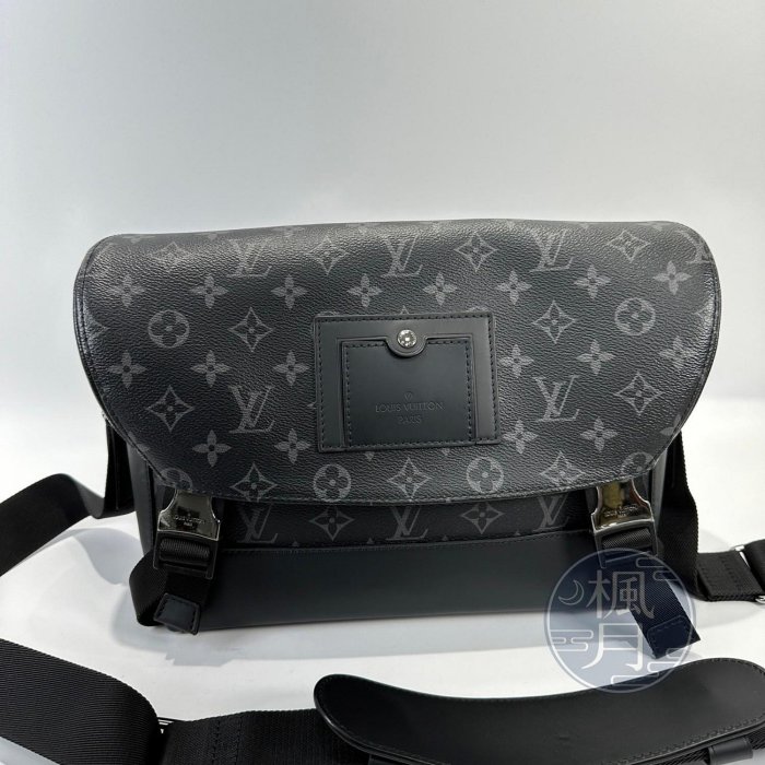 LOUIS VUITTON 路易威登 M40511 黑 原花DEFILE HOMME 郵差包 肩背包 側背包 斜背包 晶片款