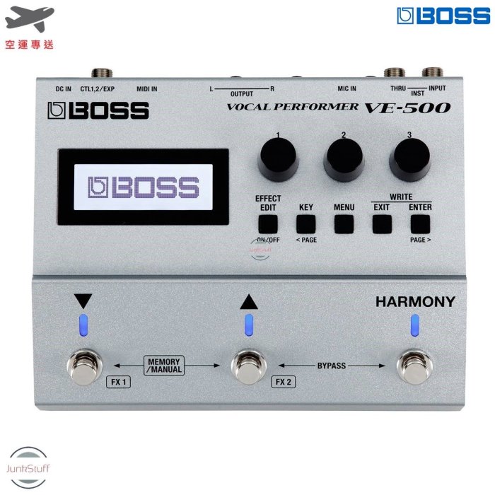 BOSS VE-500 人聲效果器 合聲 主唱 網路直播主 現場 街頭藝人 唱歌 音準 音高 校正 auto tune