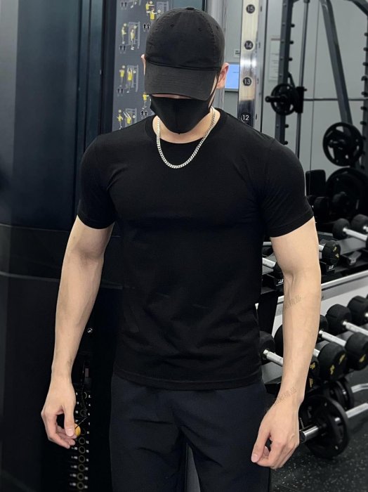 短袖t恤男士夏季訓練修身肌肉彈力休閑打底衫冰絲運動健身服上衣-Misaki精品