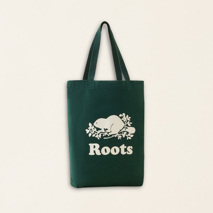 [RS代購 Roots全新正品優惠] Roots配件-絕對經典系列 海狸LOGO托特帆布包 滿額贈購物袋