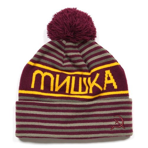 【半價 】全新正品 Mishka x New Era Heatseeker Knit Pom 雪球 毛帽 深藍 棗紅