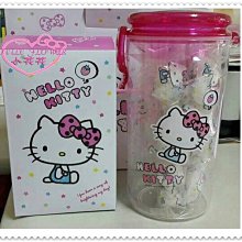 ♥小花花日本精品♥ Hello Kitty     密封罐  食物罐  寵物食物罐   粉色側姿90036804