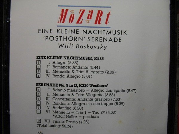Weekend Classics - Mozart- Eine Kleine Nachtmusik - 1988年西德盤如新 - 351元起標 交響曲