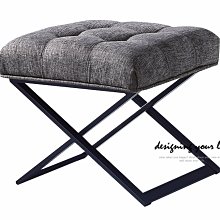 【設計私生活】阿拉蕾1.7尺黑腳化妝椅、椅凳-深灰麻布(部份地區免運費)174A