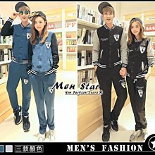 【Men Star】免運費 韓版情侶棒球套裝 棒球外套 運動褲 男 媲美 adidas levi's uniqlo ck