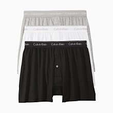 【CK男生館】☆【Calvin Klein KNIT四角內褲/平口褲】☆【CKU001C1】☆三件組(S-M-L-XL)