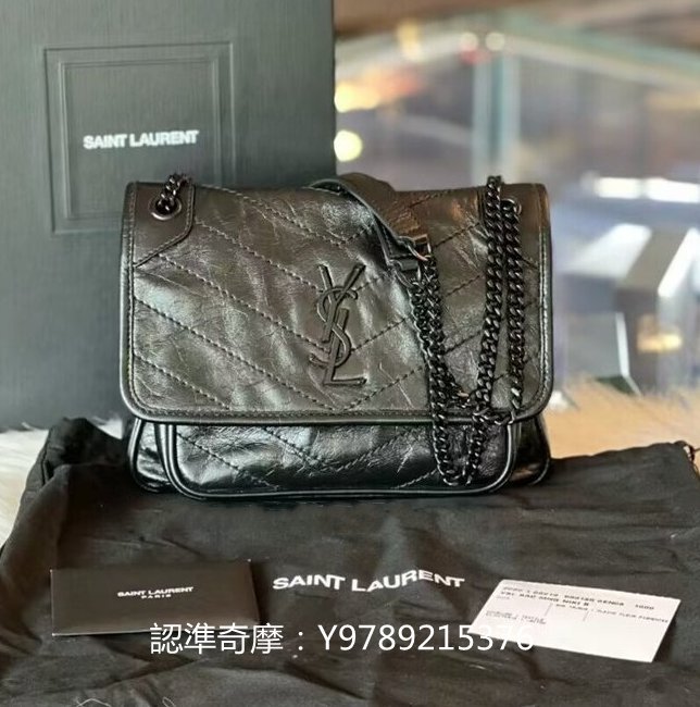 二手正品 Saint Laurent 聖羅蘭 YSL聖羅蘭 NIKI郵差包 經典款流浪包 小號22