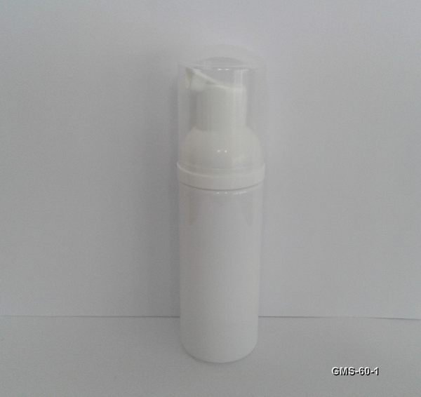 〔荷蘭泡沫壓頭洗臉慕絲瓶罐．泡泡瓶60ml〕東鼎瓶罐容器－GMS-60-1圓形慕斯瓶(白瓶)**旅行推薦**