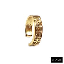 SHASHI 紐約品牌 Double Pave Cuff 雙排鑲鑽C型耳骨夾 無耳洞女孩必備