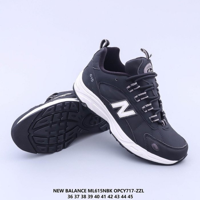 新百倫/New Balance NB ML615系列 男女時尚跑鞋 皮面+透氣網面運動鞋 複古百搭休閒鞋 拼接平底鞋