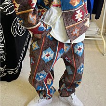 ∵ PRAY FOR FASHION ∴美式復古納瓦霍民族圖騰提花平織設計休閒長褲