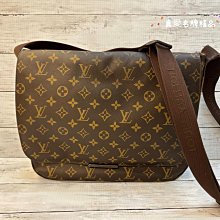 《真愛名牌精品》LV M97036 Message 老花 磁吸式 翻蓋 斜背 信差包  *6成新*(64583)