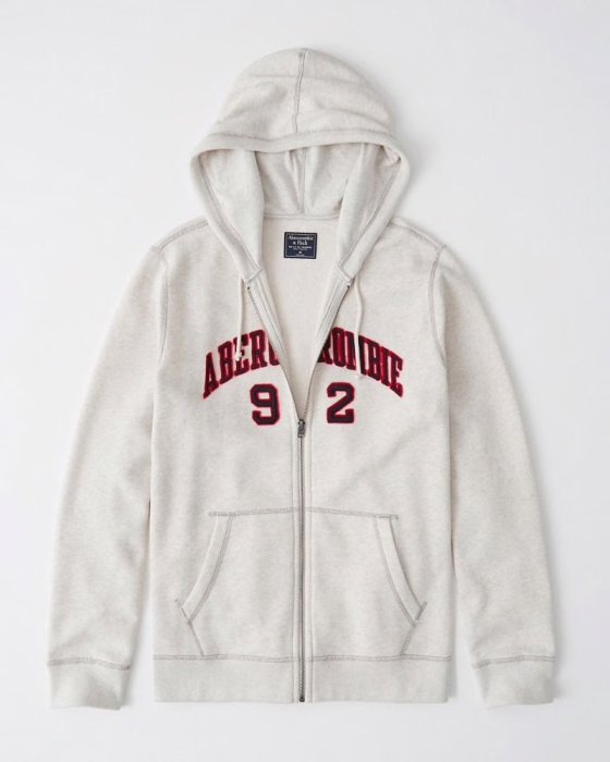 出清ABERCROMBIE AND FITCH  Logo Graphic Hoodie長袖連帽運動外套現貨S號在台灣