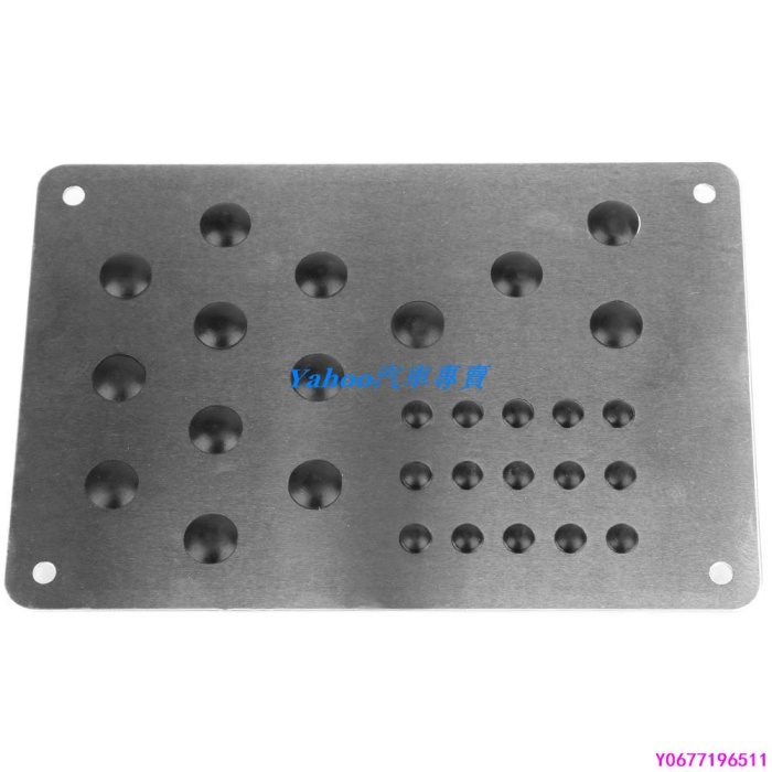 Ｙａｈｏｏ1個汽車止滑地墊踏板 車用鋁合金踏板 腳底支撐鋼板 油門剎車 腳踏板 防滑墊 銀色 通用 汽車造型