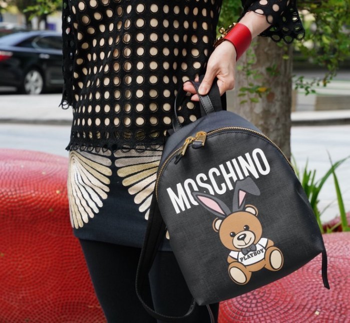 Moschino Play Boy Bear Backpack 小型後背包 Play Boy 熊 黑