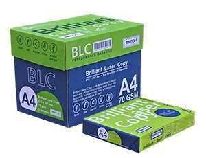 BLC 70磅 A4 Brilliant Laser Copy Paper 多功能 影印紙 適用高級商務文件 (一箱五包裝，1包500張)