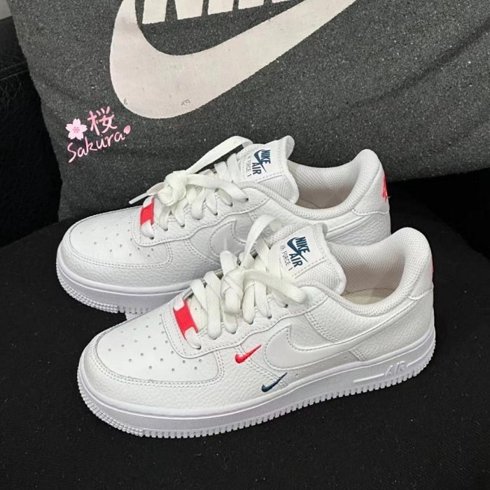 日本代購 Nike Air Force 1 Low 邁阿密海豚隊 藍紅 刺繡小勾 荔枝皮 CT1989101