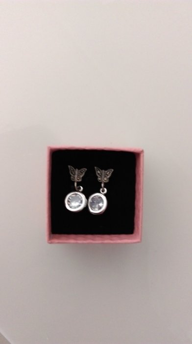 925純銀蝴蝶+黑(紅)瑪瑙耳環針式Anna sui/mikimoto/tasaki/iroo/Agnes.b