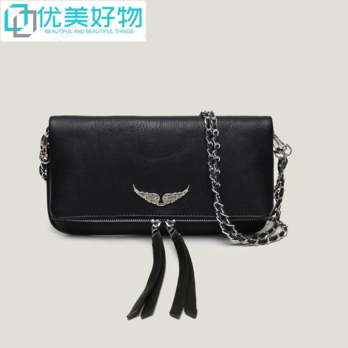 Zadig & Voltaire 女士單肩包搖滾裝飾新款 Messenger Wing et bag KOTM-優美好物