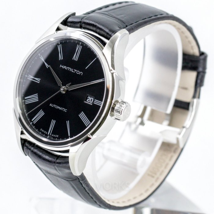 現貨 可自取 HAMILTON H39515734 漢米爾頓 手錶 機械錶 40mm 日期顯示 大三針 黑面盤 黑皮錶帶 男錶女錶