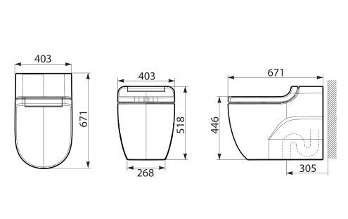 ╚楓閣精品衛浴╗ Roca   IN-WASH MERIDIAN  全自動馬桶(白色)A811351200【西班牙】