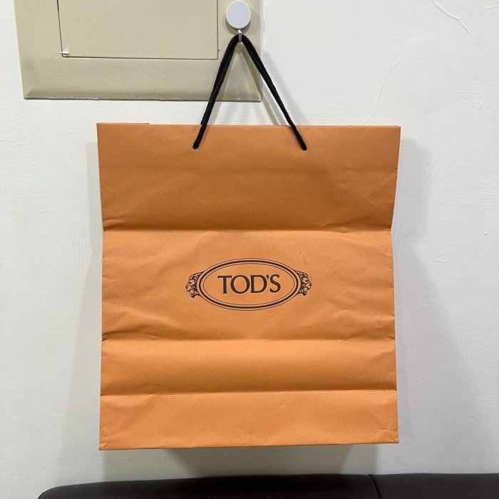 Tod’s 包包 品牌經典橘色 購物袋 提袋 紙袋（大）